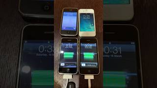 iPhone 2G vs iPhone 3G vs iPhone 3GS vs iPhone 4 boot up test shorts iphone ios [upl. by Eicak]