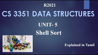 CS 3351 DATA STRUCTURES  UNIT 5 SHELL SORT in Tamil [upl. by Ciprian498]