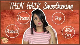 THIN HAIR SMOOTHENING first time experience 2019 [upl. by Lull463]