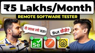 ₹5 LAKHSMonth as a Remote Software Tester SDET Role QA Automation  Complete Roadmap [upl. by Gallard]