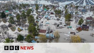 RussiaKazakhstan floods High water levels swamp Orenburg houses  BBC News [upl. by Aihtyc713]