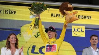 Polish cyclist Katarzyna Niewiadoma wins her first Womens Tour de France by four seconds [upl. by Lockwood]