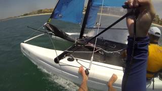 Sailing through the Palm Jumeirah on a Catamaran [upl. by Pacian]