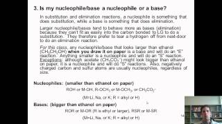 Free OChem Lectures for MCAT PCAT and GRE prep  Video 4 substitutions amp eliminationsmov [upl. by Palm49]