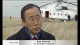 Ban Ki Moon interview [upl. by Leunammi688]