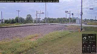 MOKAN Railcams Springfield Missouri BNSF Thayer North Subdivision MP 20470 RECURRENT STREAM [upl. by Adihaj]