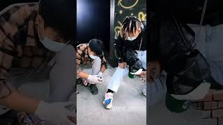 VTEN SPRAY PAINT HIS SHOES [upl. by Yralam]