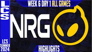 NRG vs DIG Highlights ALL GAMES  LCS W6D1 Summer 2024  NRG Esports vs Dignitas Week 6 Day 1 [upl. by Alemaj637]