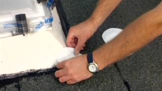 Fleece cuttings for waterproofing of skylight domes with KEMPEROL [upl. by Weissman]