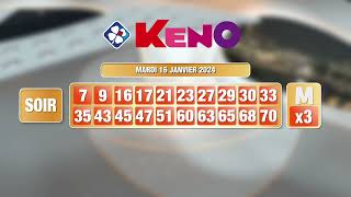 Tirage du soir Keno® du 16 janvier 2024  Résultat officiel  FDJ [upl. by Enrol]