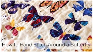 How to Hand Quilt around a Shape [upl. by Rehctelf795]