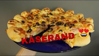 PIZZA mit käserand Ihr müsst dieses Rezept nachmachenPizza cu margini umplute cu cascaval [upl. by Spalla528]