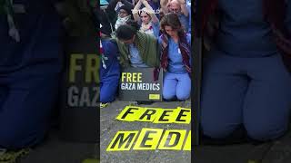 London medics protest Israeli misconduct toward Palestinian healthcare workers [upl. by Ailad]