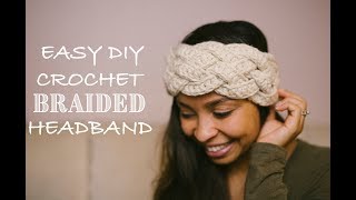 DIY Crochet Five Strand Braided Headband [upl. by Margie]