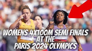 Womens 4X100M Relay Semi Finals At The Paris 2024 Olympics [upl. by Zola181]