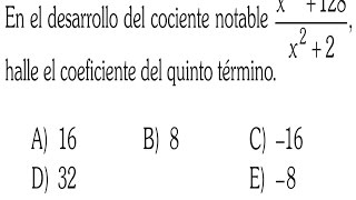 COCIENTES NOTABLESPREGUNTA RESUELTA DEL EXAMEN DE ADMISION SAN MARCOS [upl. by Nirak]