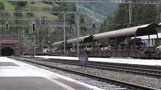 BLS  Lötschbergbahn Autoverlad Goppenstein [upl. by Ydolem]