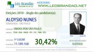 Jingles Eleições 2010  Aloysio Nunes  PSDB  leobrandaonet [upl. by Yllaw]