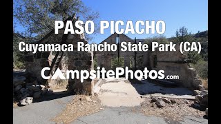 Paso Picacho Campground Cuyamaca Rancho State Park California Campsite Photos [upl. by Gretal611]