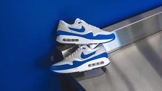 Nike Air Max 1 86 Royal Blue Big Bubble On Foot Sneaker Review QuickSchopes 660 Schopes DO9844 101 [upl. by Bohi]