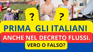 PRIMA GLI ITALIANI ANCHE NEL DECRETO FLUSSI COSA SIGNIFICA QUESTO TRAMITE IL MODULO ANPAL  CPIE [upl. by Maria]