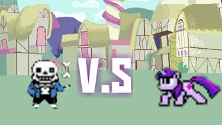 Sans VS Twilight Sparkle Sprite Animation [upl. by Wynne454]