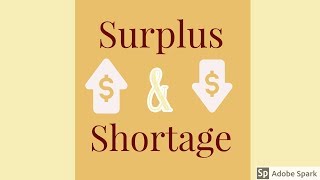 Excess Supply Surplus  Excess Demand Shortage [upl. by Nayt]