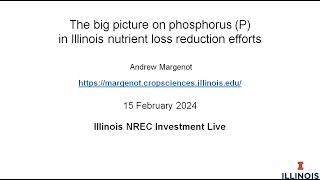 Dr Andrew Margenot The big picture on phosphorus P [upl. by Aliet]