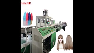 Synthetic Blonde party hair wigs yarn fiber production line [upl. by Pelpel]