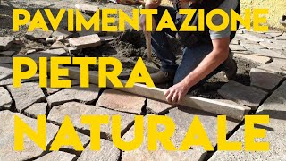 Come posare un pavimento di pietra porfido  Pavimentazione esterna [upl. by Magnien]