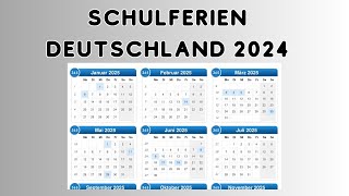 Schulferien Deutschland 2024 [upl. by Esirehc323]