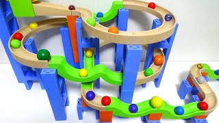 Marble Run Race ☆ TrixTrack Wave Slope Original Course Summary [upl. by Leno417]