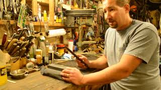 dressing or flattening old oil sharpening stones [upl. by Aihsas]