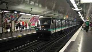 Paris Metro Station Pont de Neuilly  See the Paris Underground Subway [upl. by Arv]