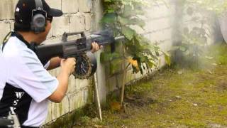 Test shots with the USAS12 Automatic Shotgun [upl. by Ayenat]