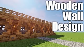 Wooden Wall Design  How to Build  Minecraft [upl. by Anselma949]