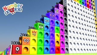 Numberblocks Mathlink Step Squad 1 to 10 vs 1000 to 20000 BIGGEST Standing Tall Numbers Pattern [upl. by Jereme210]