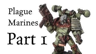 How to paint Death Guard Plague Marines Chaos Space Marines pt1 [upl. by Nolrah]