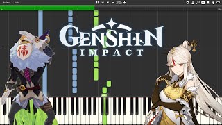 Genshin Impact  Liyue Battle Theme Piano  Synthesia [upl. by Garret565]