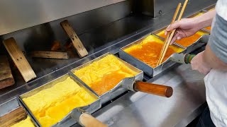 Japanese Street Food  The BEST EGG OMELETTE Tamagoyaki Tsukiji Market Tokyo Japan [upl. by Horodko]