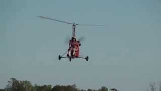 Gyrobee Gyroplane Gyrocopter Flying at Wrens Georgia Airport [upl. by Nyrroc]