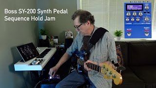 Boss SY200 Synth Pedal Sequencer Hold Feature 3 Short Jams with a Fender Precision bass [upl. by Saxe]