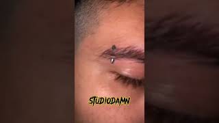 Piercing de la ceja en StudioDamn [upl. by Cinamod]