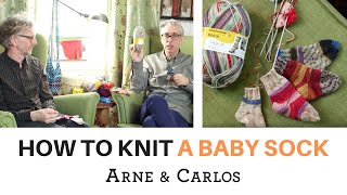 How to knit the easiest and cutest baby socks in the world by ARNE amp CARLOS [upl. by Bovill]