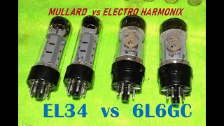 ELECTRO HARMONIX 6L6GC vs MULLARD REISSUE EL34 Tube Comparison [upl. by Enaxor]