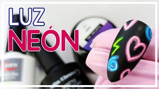 Efecto LUZ NEÓN en UÑAS  Tutorial nail art MUY FÁCIL  GELISH y TOP MATTE [upl. by Oriaj]