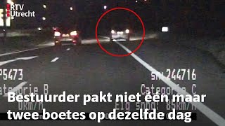 Verkeerspolitie Hij wil m inhalen via de vluchtstrook denk ik  RTV Utrecht [upl. by Zimmerman318]