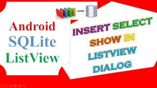 Android SQLite ListView InsertSelect display in Dialog ListView Dynamically [upl. by Airotna412]