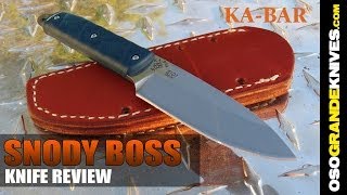 KaBar Snody Boss Fixed Blade Knife Review  OsoGrandeKnives [upl. by Acissej]