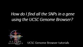 How do I find all the SNPs in a gene using the UCSC Genome Browser [upl. by Wistrup]